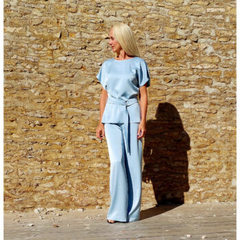 Pikendatud õlaga satiin särk